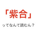【いながわクイズ】猪名川町の「紫合」って何て読むん？