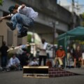 5/5、藤の木さんかく広場で開催されたスケートボード体験会を見てきた。